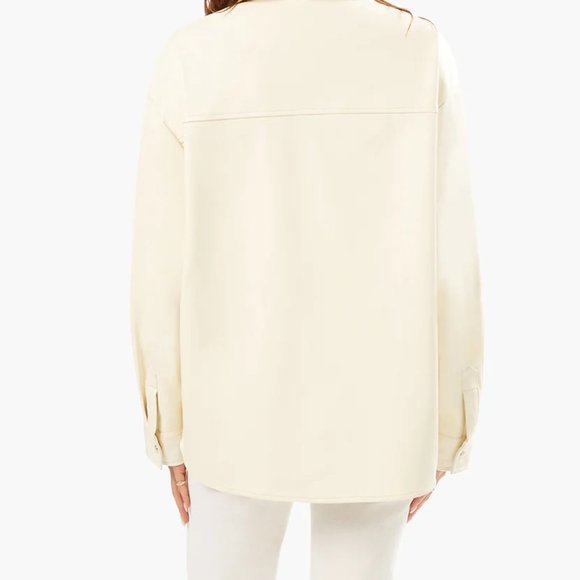 WeWoreWhat Vegan Leather Overshirt NWT - Picture 5 of 7